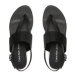 Calvin Klein Jeans Sandále Flat Sandal Toepost Webbing YW0YW00956 Čierna