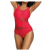 Dámske jednodielne plavky S36W-6 Fashion šport červená - Self