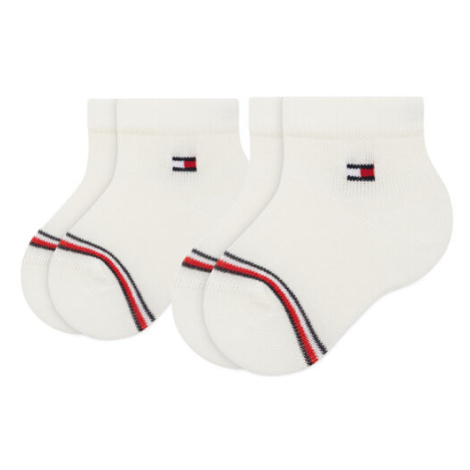 Tommy Hilfiger Súprava 2 párov vysokých detských ponožiek 701220516 Biela