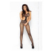 Passion BS004 black - Bodystocking Farba: Čierna