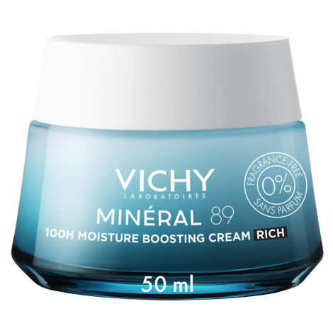 VICHY MINERAL89 100H krém pre podporu hydratácie - bez parfumácie