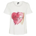 Vero Moda Dámske tričko VMAMALA Regular Fit 10291798 Snow White Heart S