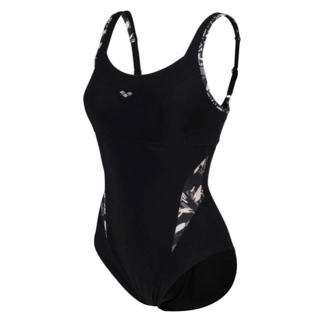 Arena bodylift swimsuit francy strap back black/white/multi xxl - uk40