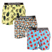 3PACK Men's Boxer Shorts Horsefeathers Frazier multicolored