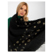 Lady's black patterned scarf