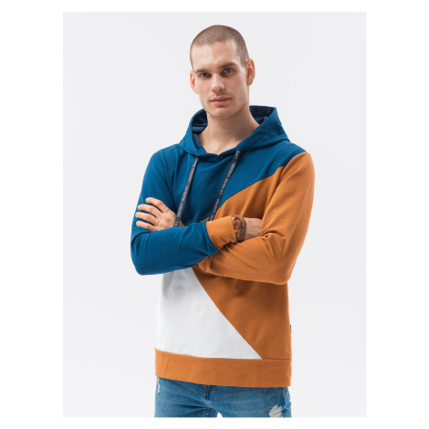 Pánská mikina Hoodie model 17256380 Modrá L - Ombre