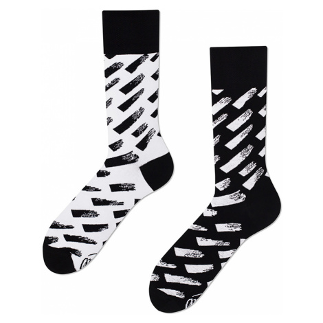 Čierno-biele ponožky Brush Strokes