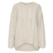 Vero Moda  VMSVEACABLE LS O-NECK PULLOVER GA BOO 10310869  Svetre Béžová