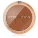 Makeup Revolution Reloaded jemný kompaktný púder odtieň Chestnut