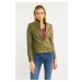 Bunda Monnari Biker Jacket With Stand-Up Collar Bottle Green