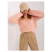 Peach cable knitted sweater