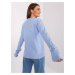 Light blue classic sweater with cotton