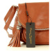 Kožená camel crossbody kabelka L27e