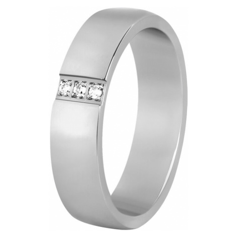 Beneto Exclusive Dámsky prsteň z ocele s kryštálmi SPD01 62 mm