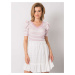 Women's white and pink striped blouse