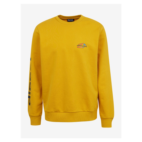Men's Yellow Sweatshirt Diesel Girk - Men's