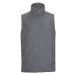 Men's grey fleece vest pill-free fleece Russell