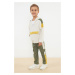 Trendyol Beige Boy Seasonal-Thin Color Block Cotton Knitted Bottom-Top Set