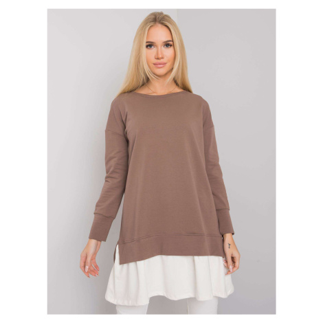 Tunic-RV-TU-7183.33P-Brown Rue Paris