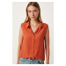 Happiness İstanbul Women's Tile Sleeveless Viscose Shirt