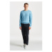 SVETER GANT COTTON LINEN C-NECK EAST COAST SKY