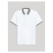 Biele pánske basic polo tričko Celio Gesort