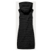 Dámska dlhá čierna prešívaná vesta (JIN219)