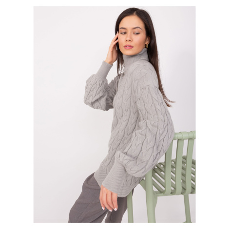 Gray turtleneck with viscose
