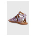 Detské semišové sandále Pom D'api fialová farba