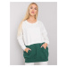 Ecru-dark green sweatshirt with pocket Hartsville RUE PARIS