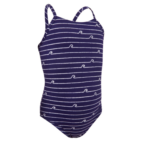 Jednodielne dievčenské plavky Hanalei 100 fialové OLAIAN