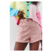 Shorts with pink cuff