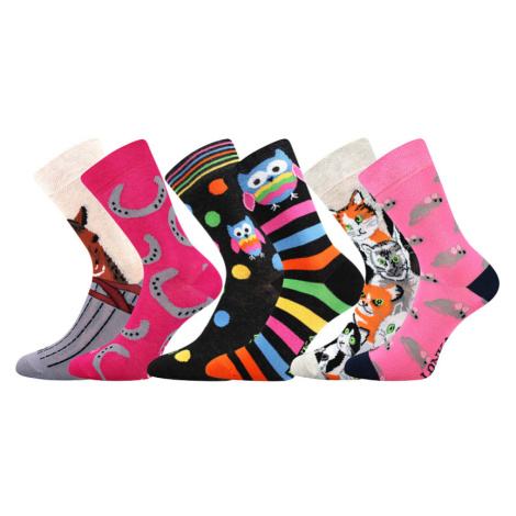 Lonka Doblik Detské vzorované ponožky - 3 páry BM000001062400100778 mix holka