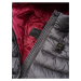 Ružovo-šedá dámska prešívaná predĺžená zimná bunda s kapucňou Blauer