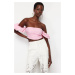 Trendyol Pink Crop Woven Bustier