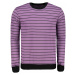 Trendyol Lila Men's Regular Fit Striped Sweatshirt