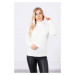 High-neckline ecru sweater