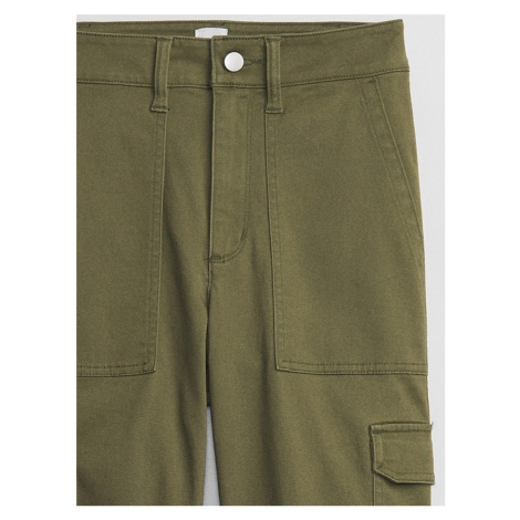 Zelené dámske plátené cargo nohavice GAP