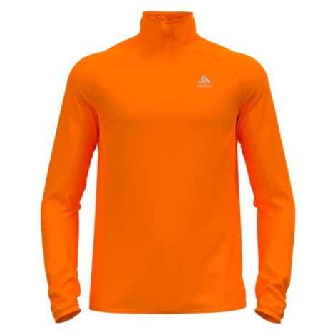 Odlo M MID LAYER 1/2 ZIP BERRA LIGHT Pánska stredná vrstva, oranžová, veľkosť