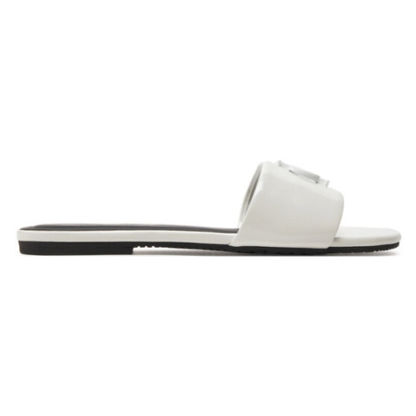 Calvin Klein Jeans Šľapky Flat Sandal Slide Mg Met YW0YW01348 Biela