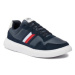 Tommy Hilfiger Sneakersy Light Cupsole Lth Mix Stripes FM0FM04889 Modrá