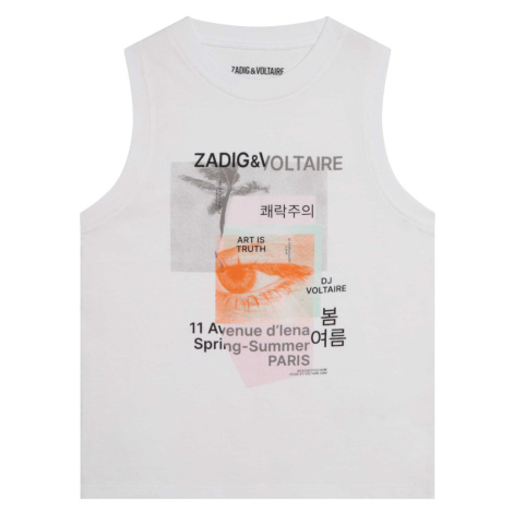 Zadig & Voltaire  X15378-10P-C  Tielka a tričká bez rukávov Biela
