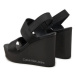 Calvin Klein Jeans Sandále Wedge Sandal Webbing In Mtl YW0YW01479 Čierna