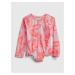 GAP Children's Swimwear Print Swim Rash Guard One-Piece - Girls