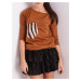 Women's brown blouse with pocket