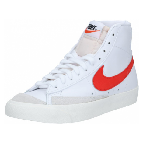 Nike Sportswear Členkové tenisky 'Blazer Mid 77'  červená / biela