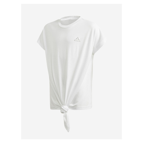 Biele dievčenské športové tričko adidas Performance Dance