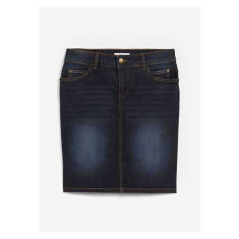 Strečová džínsová sukňa bonprix