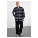 Trendyol Black Regular Fit Winter Checkered Lumberjack Shirt