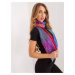 Colorful women's scarf with print and fringe